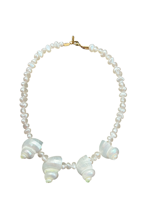 Collar Caracolas Blanco