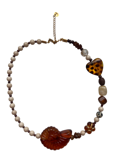 Collar Caracola Marrón
